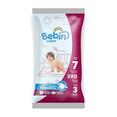 PAÑAL BEBIN FLEXISEC XXX 28/3s
