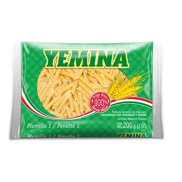 PASTA PLUMILLA 1 YEMINA 200GR