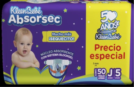 PAÑAL ABSORSEC JUMBO 50 PZ
