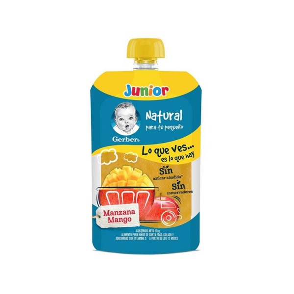GERBER JR POUCH MANZANA 95GR