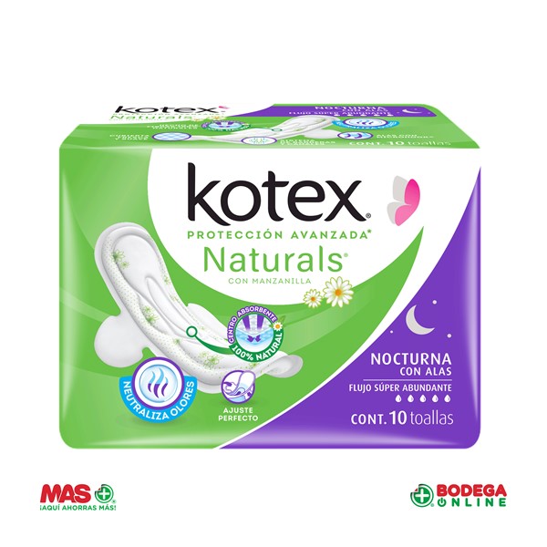 TF KOTEX NATURALS NOC C/A 10X8