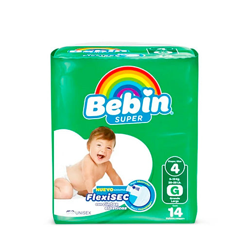 PAÑAL BEBIN SUPER GDE 14PZ