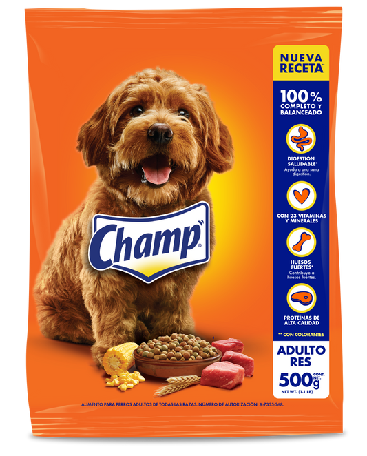 CHAMP PERRO ADULTO RES 500GR