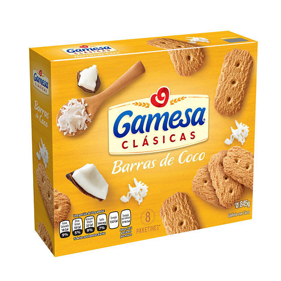 GALLETAS BARRAS DE COCO