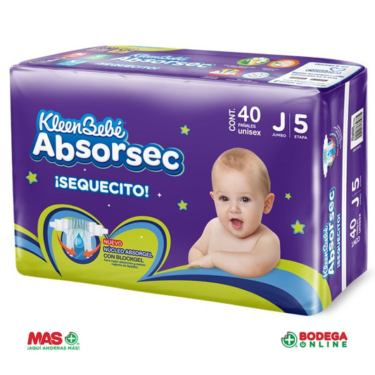 PAÑAL KBB ABSORSEC JUM 40PZ