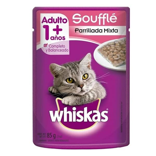 WHISKAS POUCH PARRILLAD MIX 85