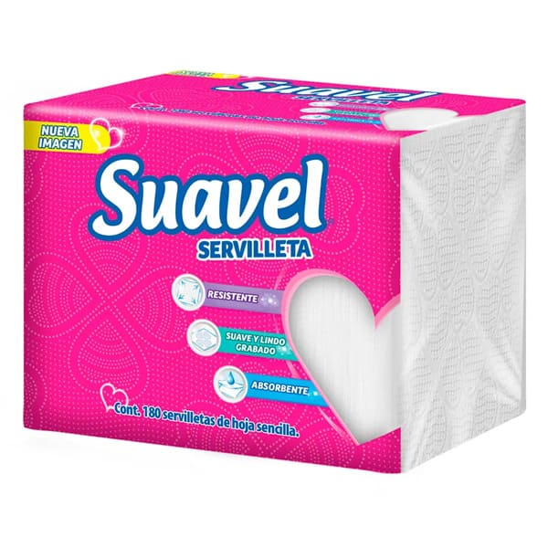 SERVILLETA SUAVEL 180PZAS