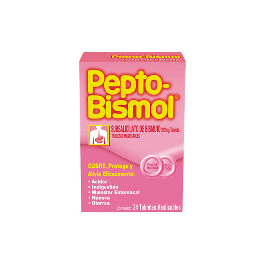 PEPTO BISMOL TABLETAS 24 PZ.