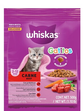 WHISKAS GATITOS CARNE 500GR