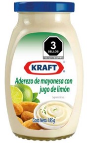 KRAFT  ADEREZO MAY LIMON 185GR